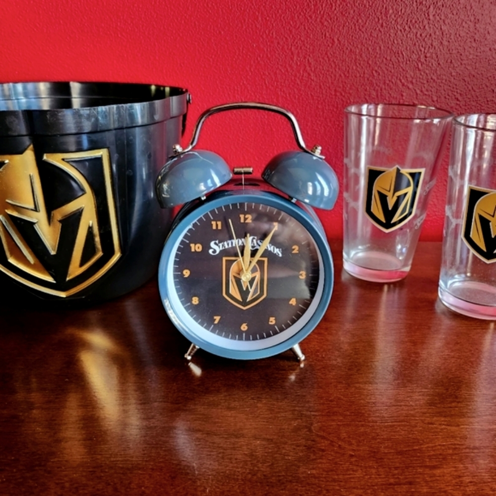 Vegas Golden Knights Bell Alarm Clock - Battery Operated - Brand New